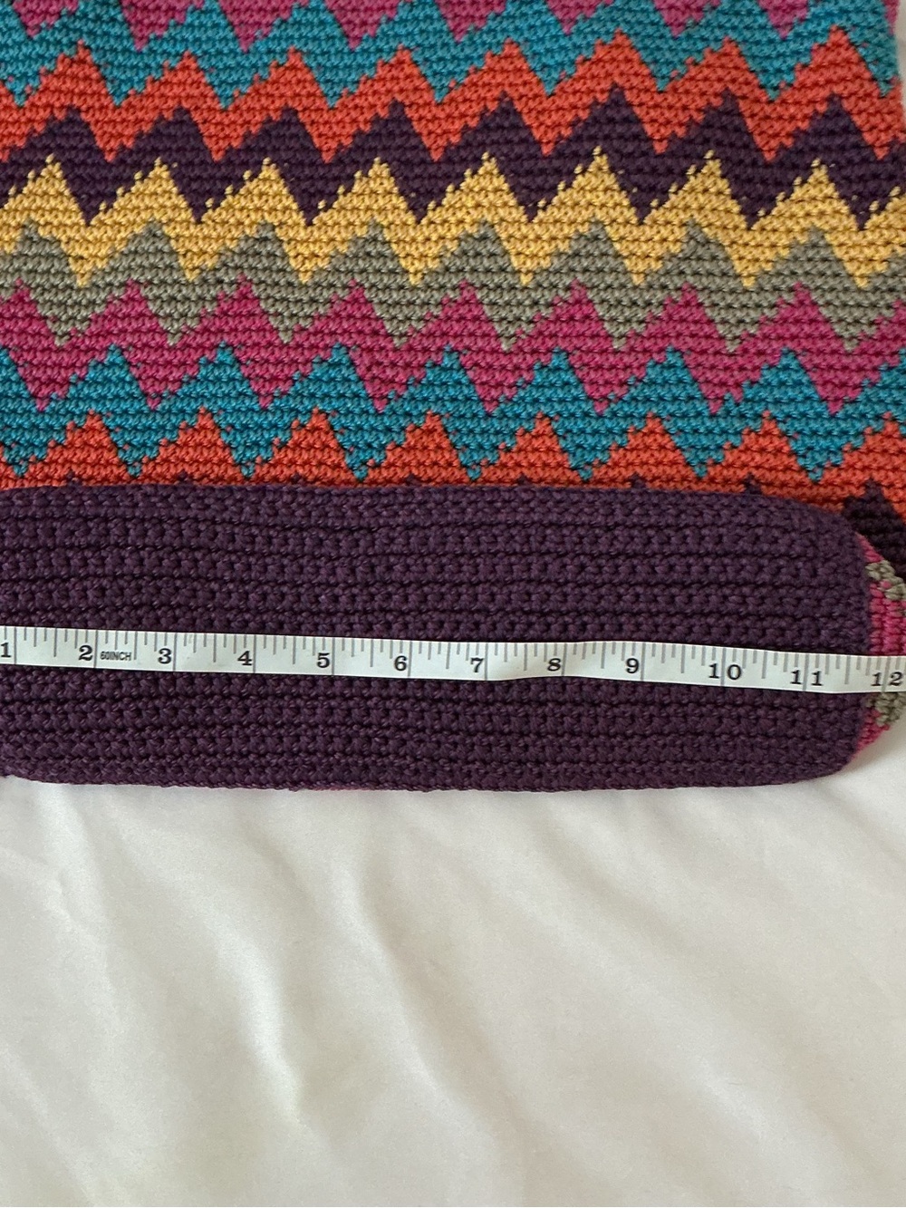 The Sak Multicolor Zigzag Crochet Tote with Purple Base - Picture 7 of 15